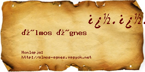 Álmos Ágnes névjegykártya